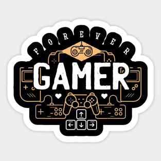 Forever Gamer Vintage _ Modern Video Game Controllers Sticker